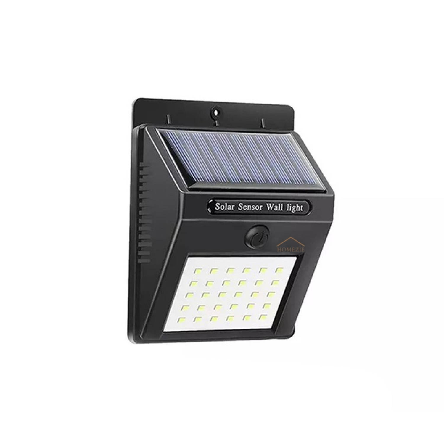 Homezie Solar Buitenlamp met bewegingssensor - Op Zonne-energie - IP65 Waterdicht - Solar tuinverlichting - Solar wandlamp buiten - Wandlamp op zonne energie