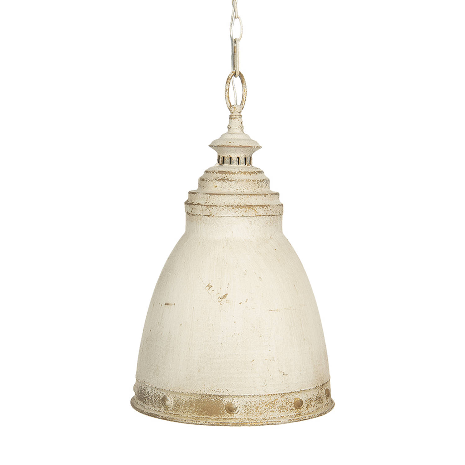 HAES DECO Hanglamp Shabby Chic Vintage-Retro Lamp, Ø 28x45 cm Ronde Hanglamp Eettafel, Hanglamp Eetk