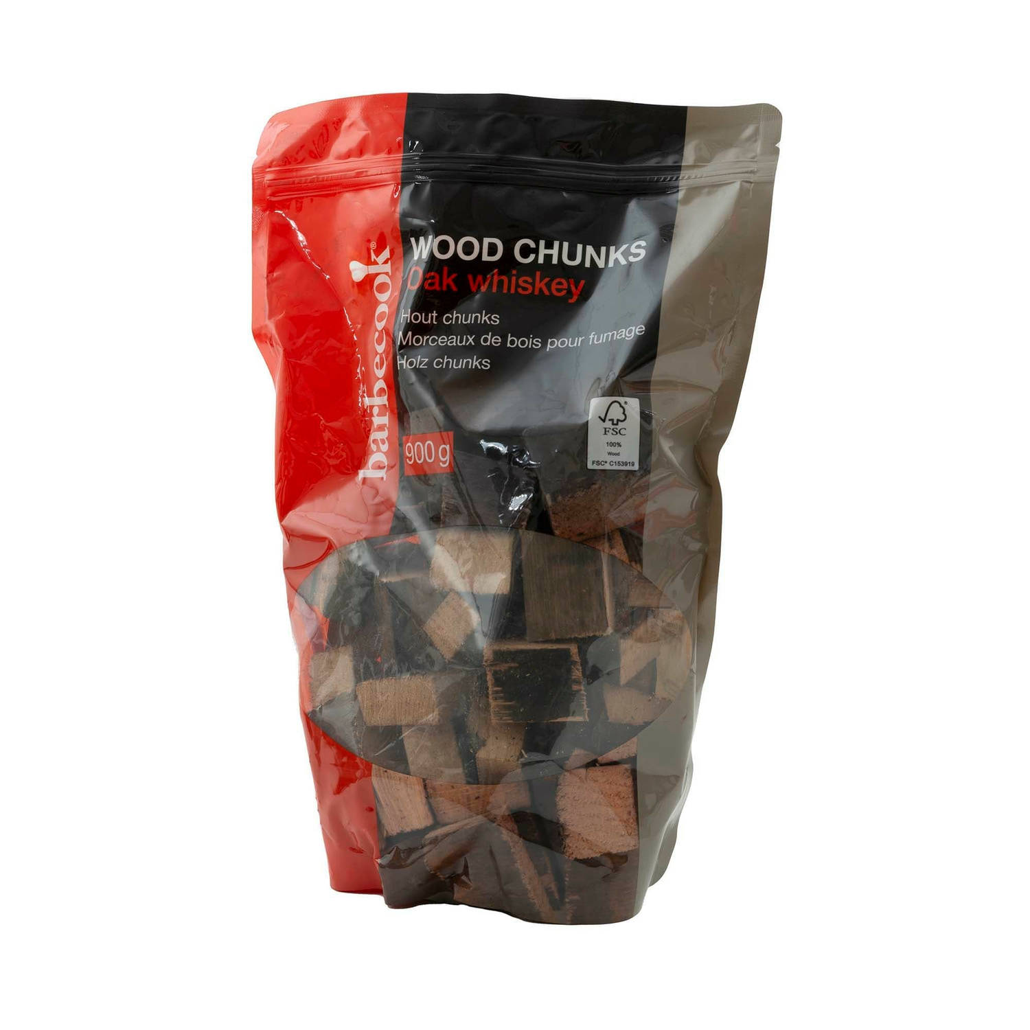 Barbecook hout chunks eik whisky 900g (6st.-disp.)
