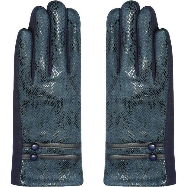 Zachte dames handschoenen Let's Snake Zwart blauw Slangenprint Handschoenen Dames Handschoenen Warm Touch - Trendy