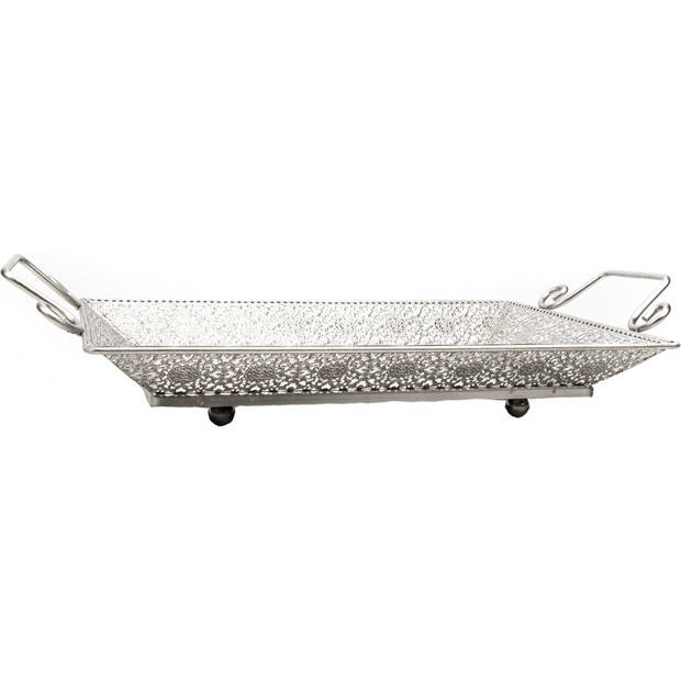 Rectangular mirror tray 41x22 cm Decorative trays Metal Tray With Mirror Silver tray