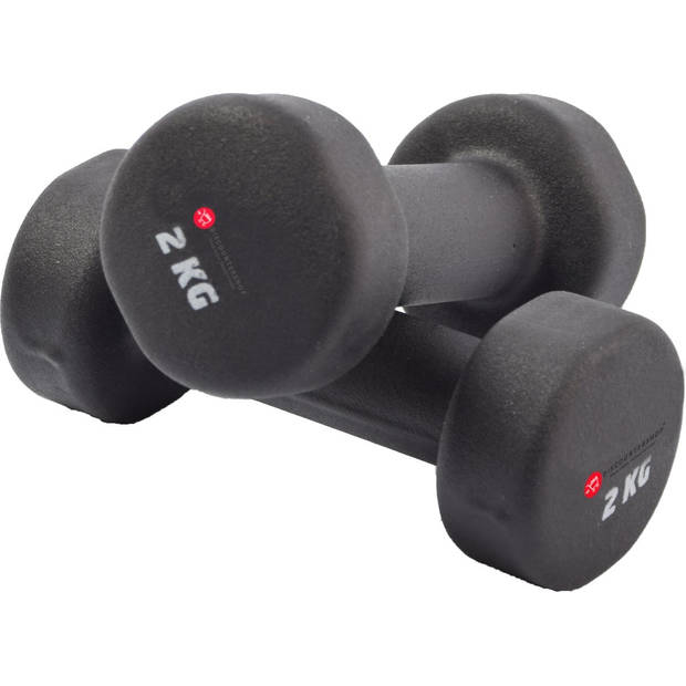 Discountershop® Hand Weight Set 2x2 KG - Dumbbell set 4 Kg - Weights 4 Kilo