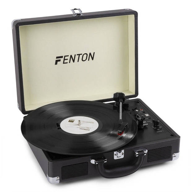 Fenton RP115C platenspeler met Bluetooth en platenkoffer