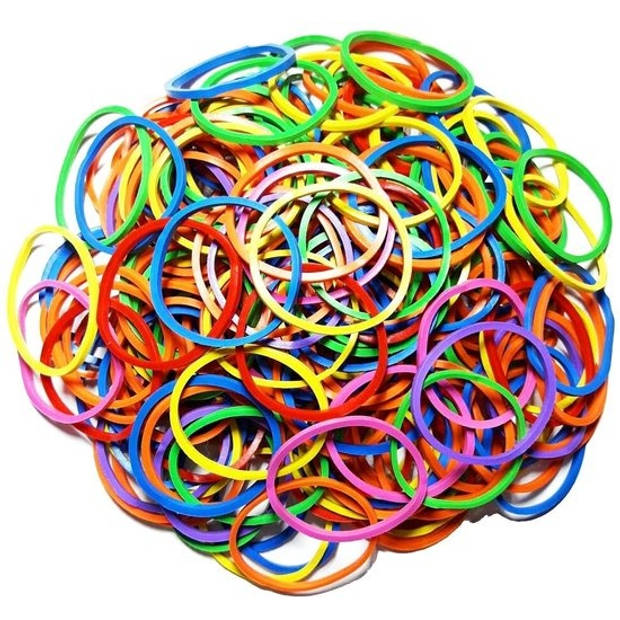200 stuks elastiekjes rubber met verschillende maten - kleine elastiekjes Bulk elastisch breed geld elastiekjes Houder