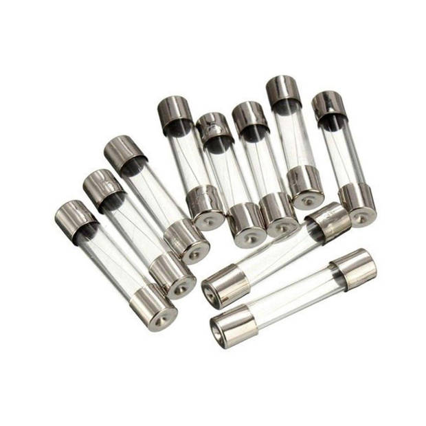 Glass fuse set 20 pieces with different amps - Car accessories - 20 pieces -5,10,15,20,25A - Auto accessories 20 pieces