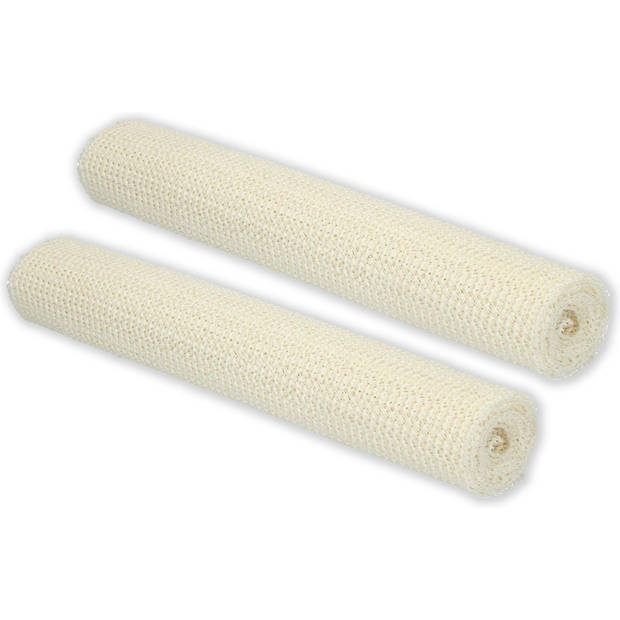 Multifunctionele Non Slip Gripmat – Wit – 30x150cm 2 stuks in de verpakking Niet Klevende Antislipmat Gaas Patroon