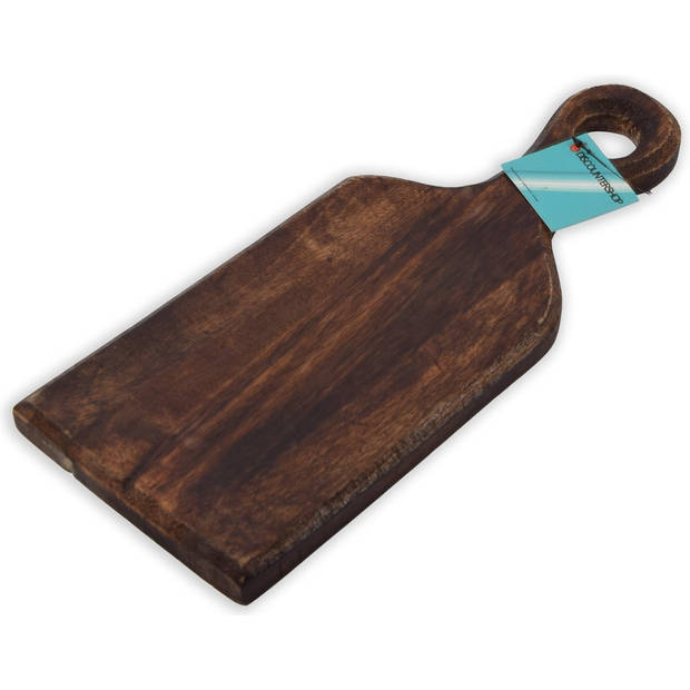 Cutting board Wooden cutting board With handle Cheese board 553g dark brown 38cm*2cm*14.5cm