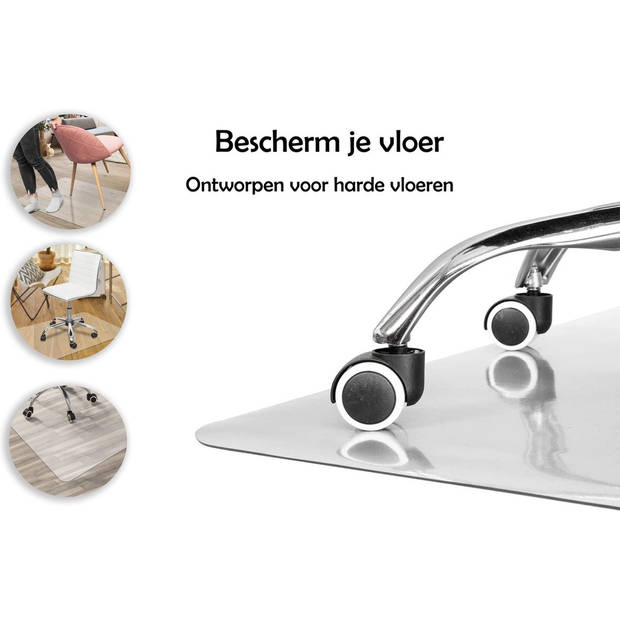 Vloerbeschermer bureaustoel PVC - vloerbeschermer voor harde vloeren 130cm x 90 cm- Beschermmat