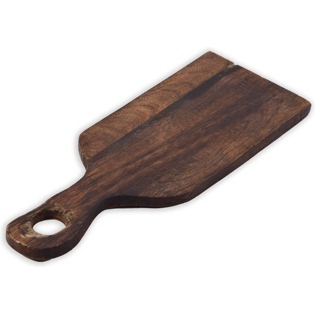 Cutting board Wooden cutting board With handle Cheese board 553g dark brown 38cm*2cm*14.5cm