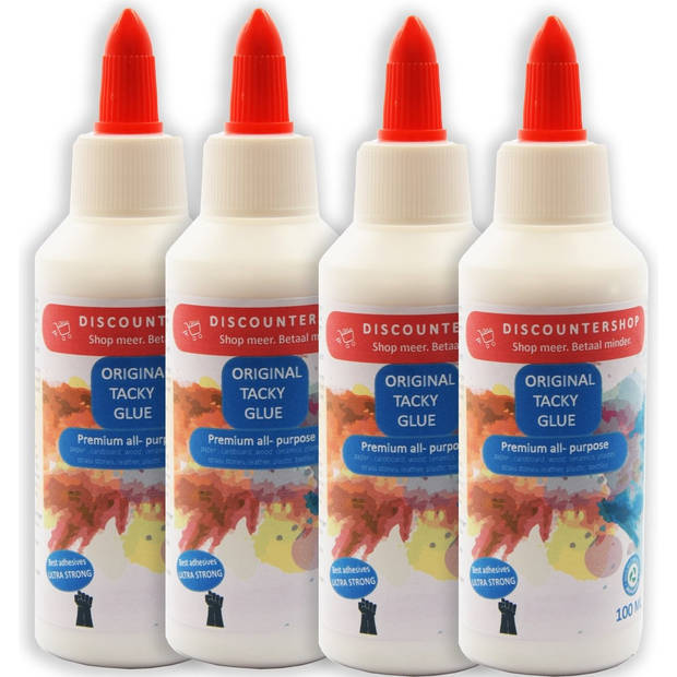 Tacky glue with content of 100 ML - 4 pieces in the package - 400 ML