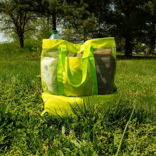 Picknick tas Picknick rugzak groen met ritssluiting Strandtas picknickmand 20 liter Picknickset