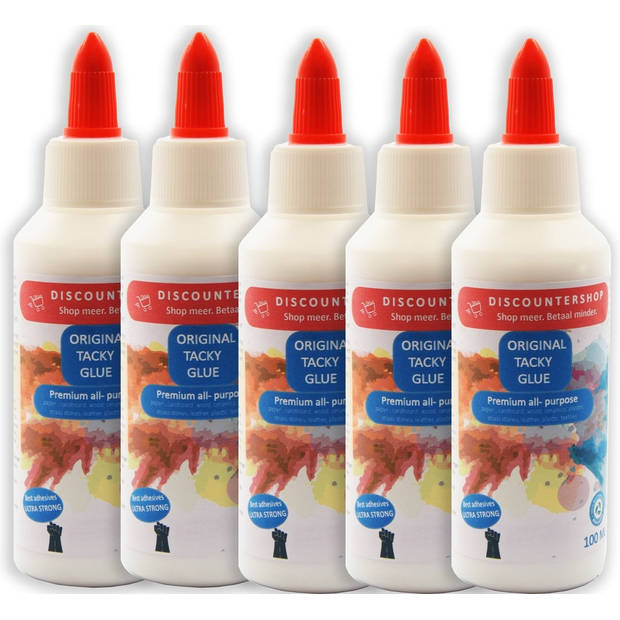 Tacky glue with content of 100 ML - 5 pieces in the package - 500 ML