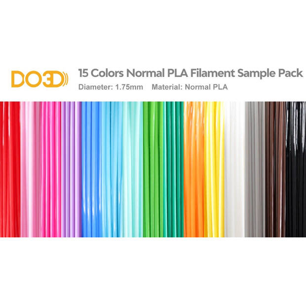 3D pen vullingen - PLA - 30 kleuren - 3D pen filament -5 meter per kleur - navulling - Glow in the dark - sjablonen -