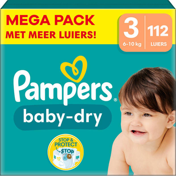 Pampers - Baby Dry - Maat 3 - Mega Pack - 112 stuks - 6/10 KG