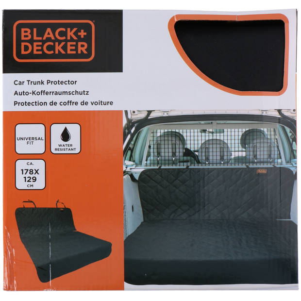 BLACK+DECKER Kofferbak Beschermhoes Hond - Universeel - Antislip - Waterbestendig - 178 x 129 CM - Zwart
