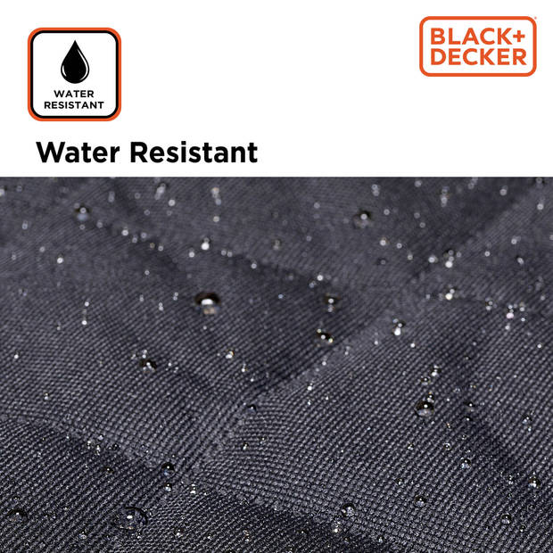 BLACK+DECKER Autostoelhoes - Universele Fitting - Antislip Bodem - Waterafstotend - Zwart