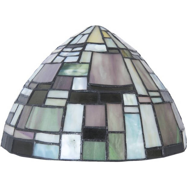 HAES DECO - Wandlamp Tiffany Bruin, Beige 30x16x18 cm E14/max 1x40W