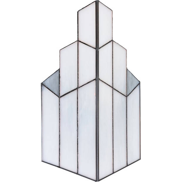 HAES DECO - Wandlamp Tiffany Creme 36x4x21 cm E14/max 1x40W