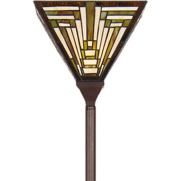 HAES DECO - Tiffany Vloerlamp Meerkleurig 31x31x187 cm