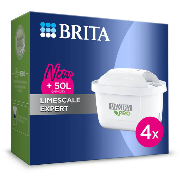 BRITA PRO Kalk Expert Waterfilters (4-pack) - Krachtige Kalkbescherming voor Schoner Water