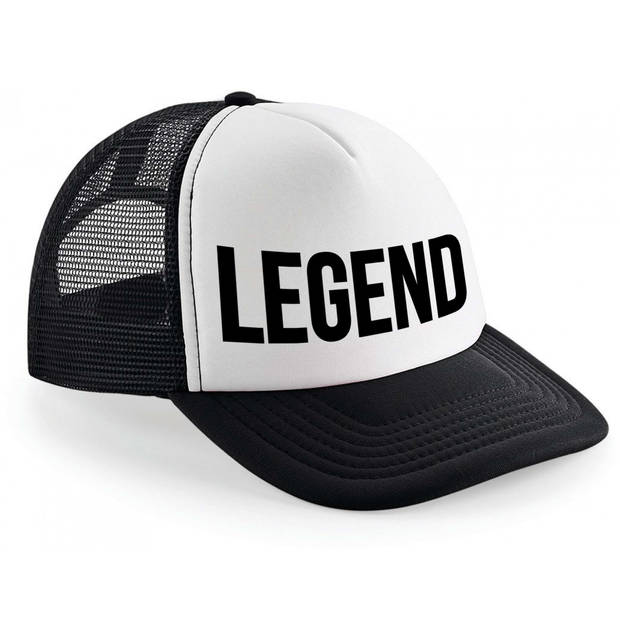 Legend snapback cap/ truckers petje zwart voor heren - Verkleedhoofddeksels