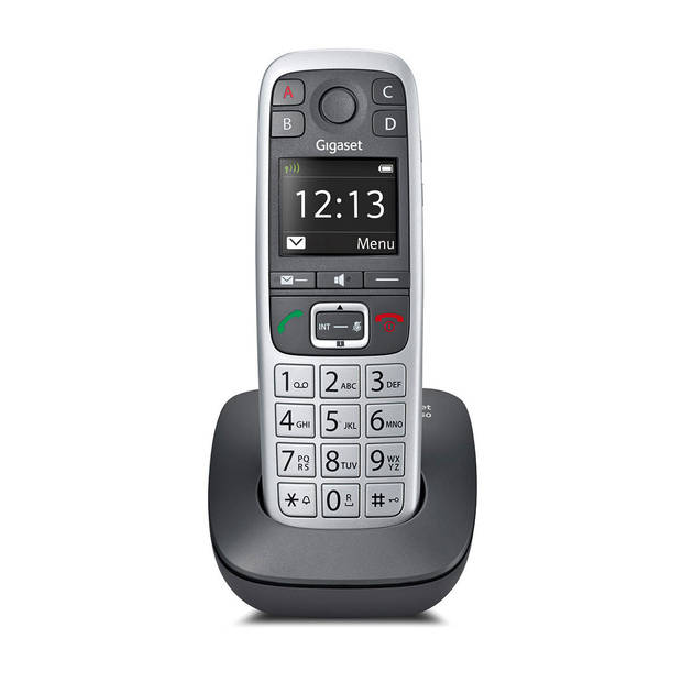 Gigaset E560 - draadloze senioren huis telefoon - zilver
