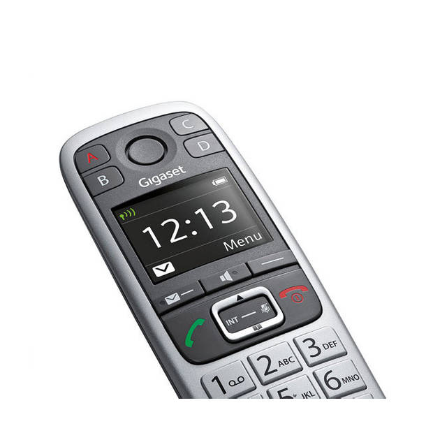 Gigaset E560A duo - draadloze senioren huis telefoon met antwoordapparaat - zilver