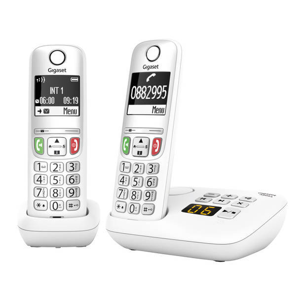 Gigaset A605A duo - draadloze huis telefoon met antwoordapparaat - wit