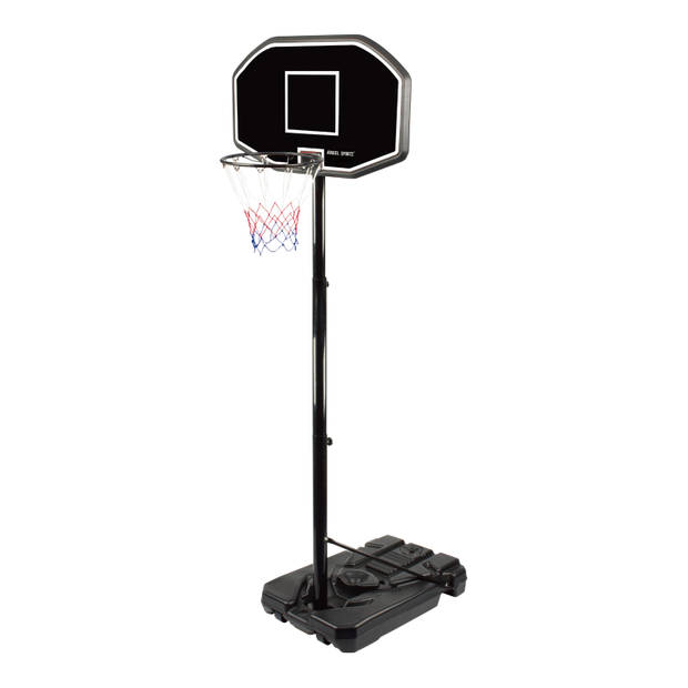 Engelhart Basketbalpaal verstelbaar 200-305 cm met standaard Basketbalstandaard mobiel & verrijdbaar