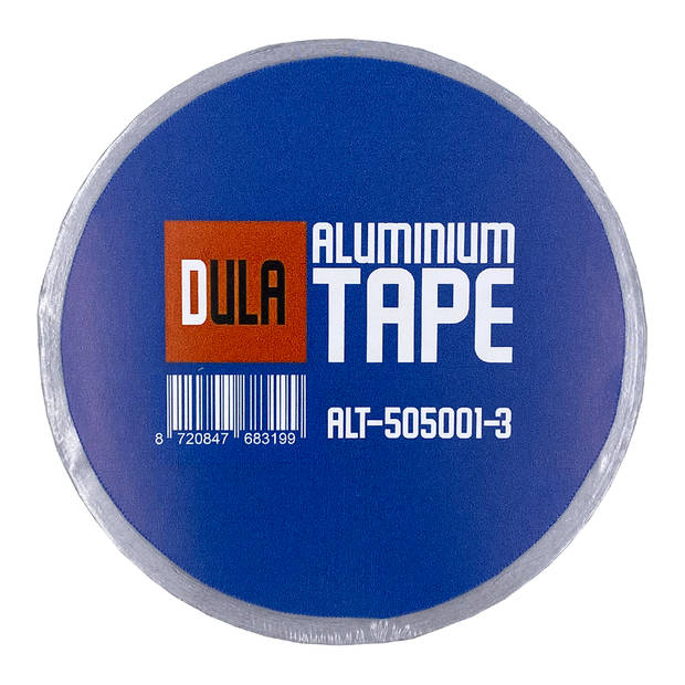 DULA Aluminium Tape - 50mm x 50m - afdichtingstape - hittebestendig - 3 rollen