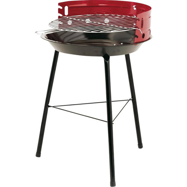 Houtskoolbarbecue Ø38 cm - Halfopen - Zwart / Rood - BBQ