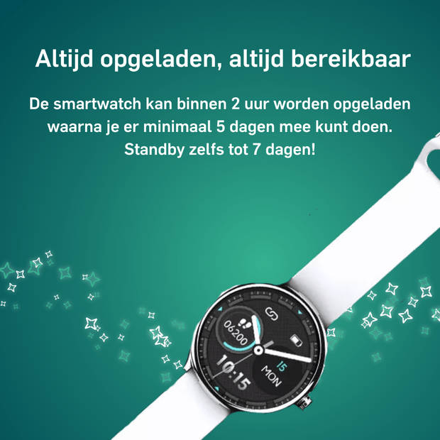 Adwear SWk50 Smartwatch - Sierraad om je pols - zwart