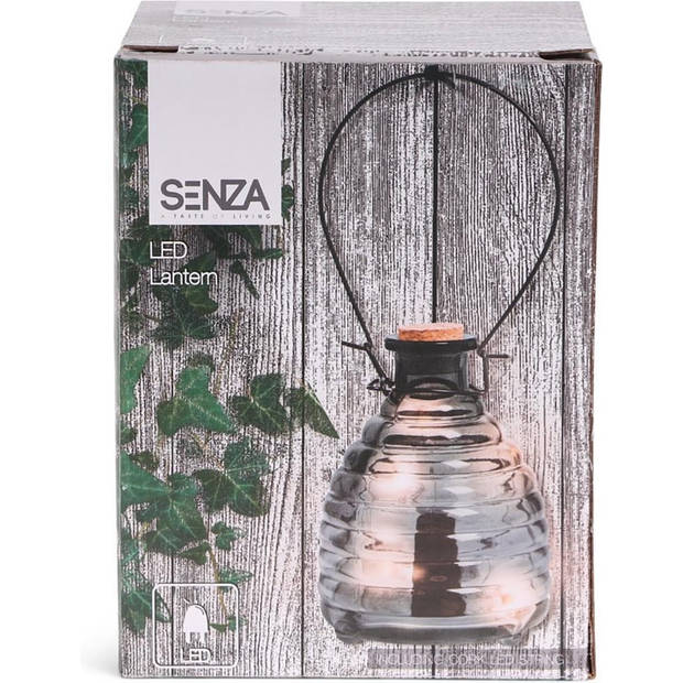 SENZA - LED lantaarn zwart getint glas