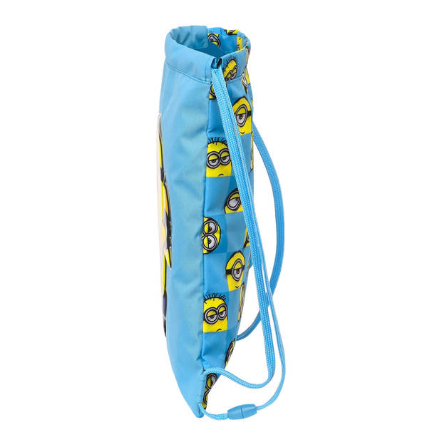 Rugtas met Koordjes Minions Minionstatic Blauw (26 x 34 x 1 cm)