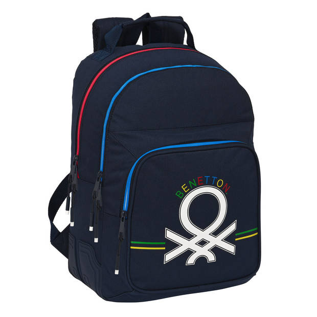 Schoolrugzak Benetton Sixties Marineblauw 32 x 42 x 15 cm