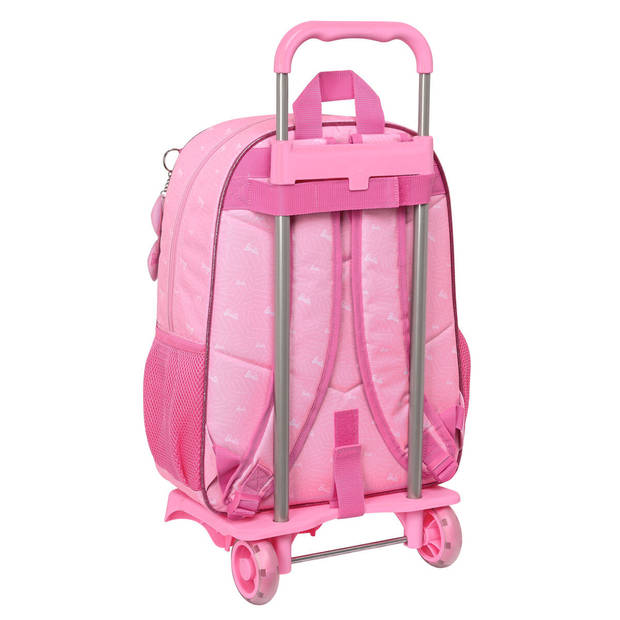 Schoolrugzak met Wielen Barbie Girl Roze 33 x 42 x 14 cm