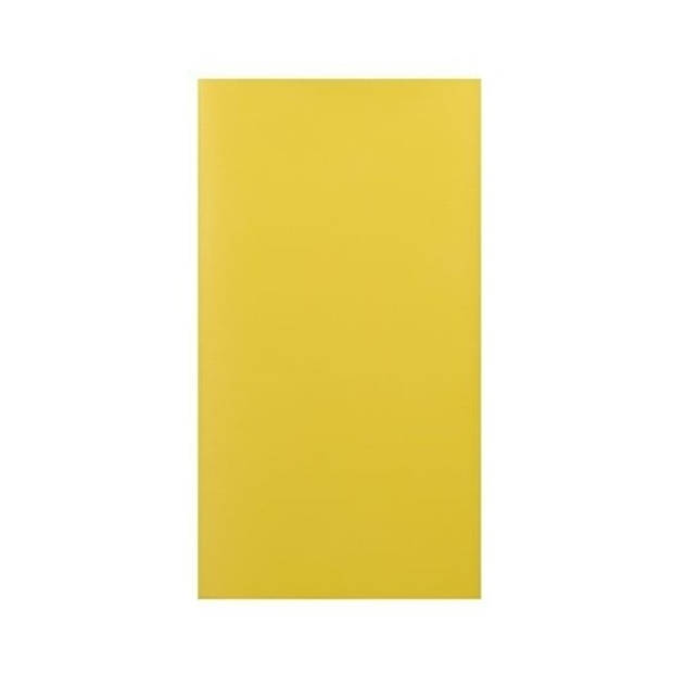 Tafelkleed met loper op rol - geel - zilver - polyester - 120 x 180 cm - Feesttafelkleden