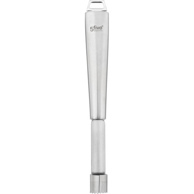 5Five - Appelboor de luxe - zilverkleurig - RVS - 22 cm - Appelboren