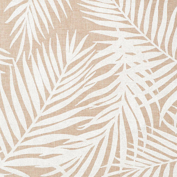 Zeller placemats palm print - 1x - 45 x 30 cm - beige/wit - linnen - Placemats