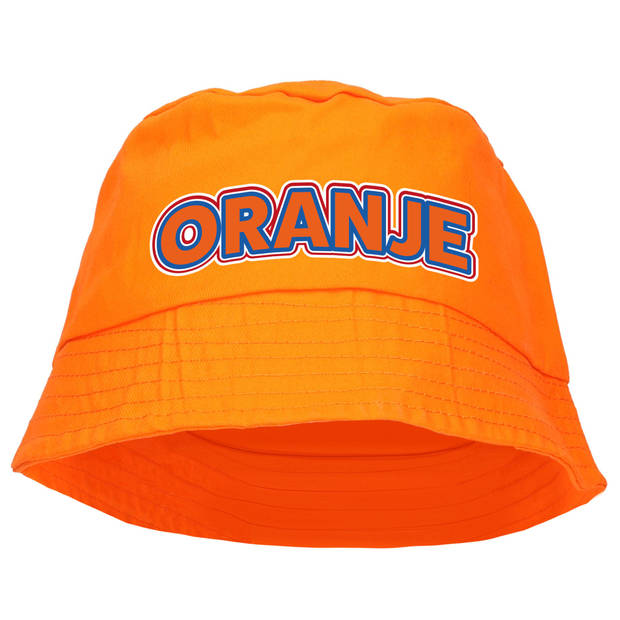 Oranje Koningsdag zonnehoed - oranje - 57-58 cm - Verkleedhoofddeksels