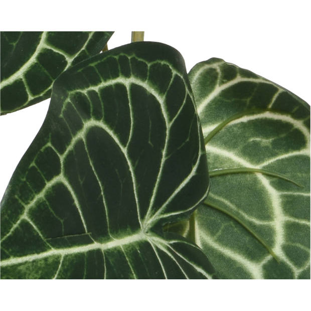 Everlands kunst hangplant klimop/hedera - 115 cm - groen - Kunstplanten