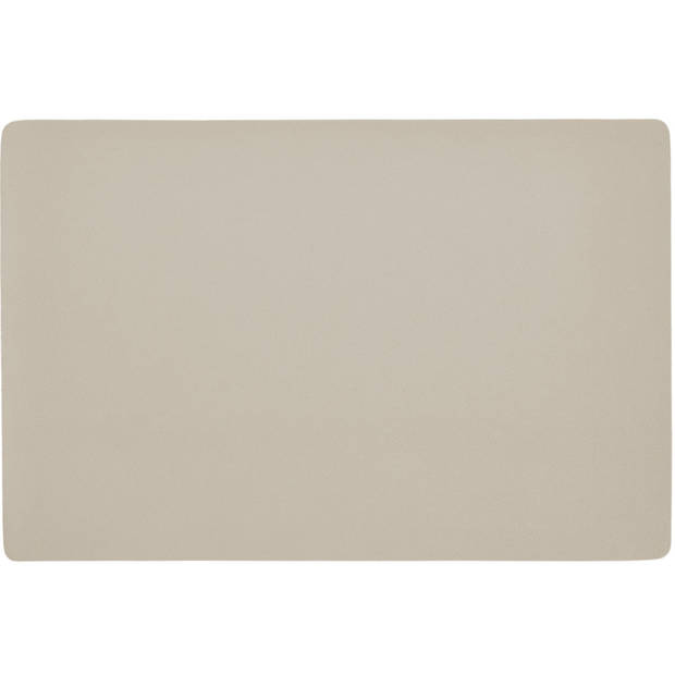 Zeller placemats - 8x - lederlook - creme - 45 x 30 cm - Placemats