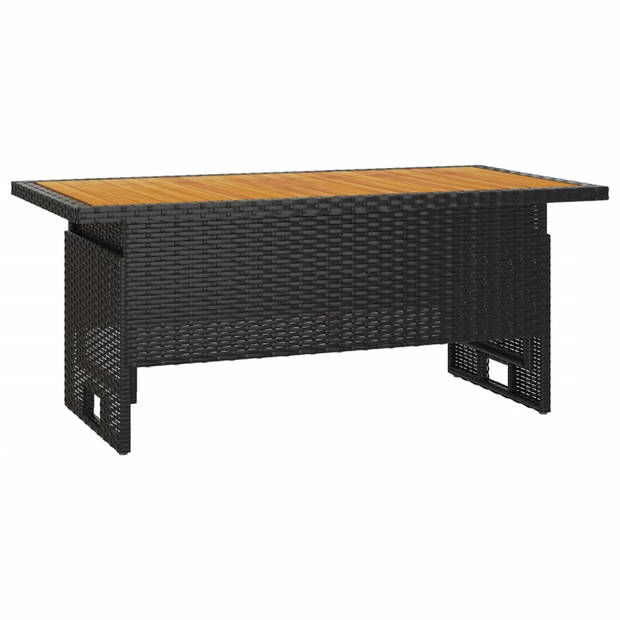 vidaXL 2-delige Loungeset met kussens poly rattan zwart