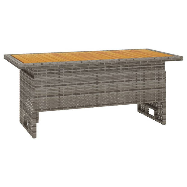 vidaXL 2-delige Loungeset met kussens poly rattan grijs