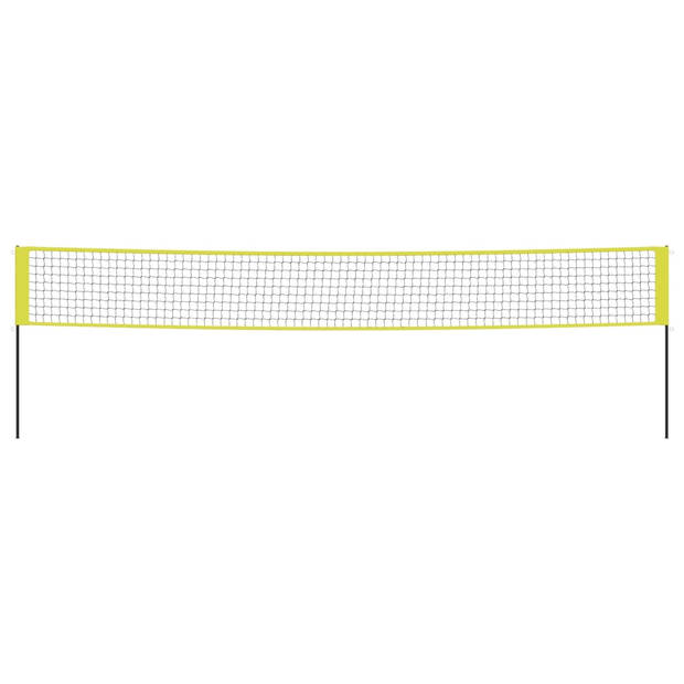vidaXL Volleybalnet 823x244 cm PE-stof geel en zwart