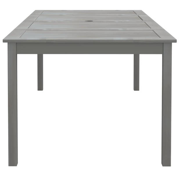 vidaXL Tuintafel 200x100x75 cm massief acaciahout grijs