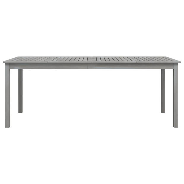 vidaXL Tuintafel 200x100x75 cm massief acaciahout grijs