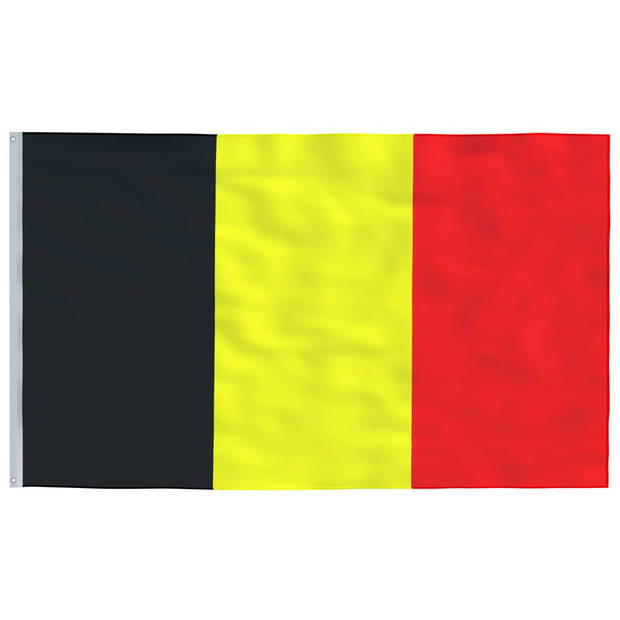 vidaXL Vlag met vlaggenmast België 6,23 m aluminium