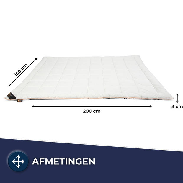 Nice Dreams - 4D Topper - Absorberend - Holle Vezels - Anti Allergisch - Wasbaar - Topper matras 160 x 200 cm