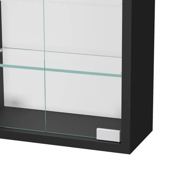 Vitrinekast staande hangende wandvitrine - 30 x 60 x 13 cm